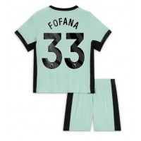 Fotballdrakt Barn Chelsea Wesley Fofana #33 Tredjedraktsett 2023-24 Kortermet (+ Korte bukser)